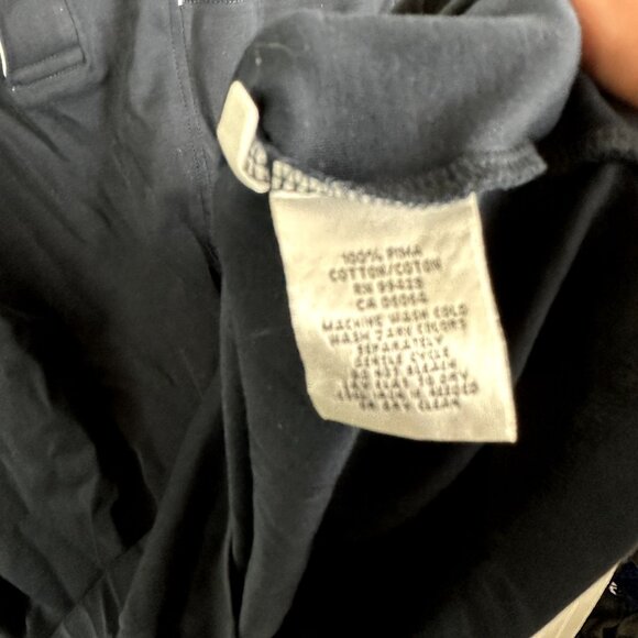 Bugatchi Navy Blue Polo Size Large 100% Pima Cotton - Picture 4 of 6